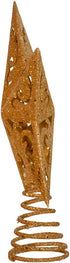 Kurt Adler 8-Inch Gold Glittered 5 Point Star Treetop