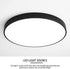 LED Flush Mount Ceiling Light,9in 6500K Cool White 12W 100W Equivalent,Round Lighting Fixture for Closets,Kitchens,Stairwells,Basements,Bedrooms,Washrooms Black