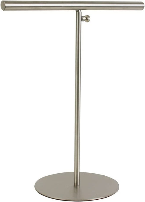 KURBAO Towel Rack T-Shape Hand Towel Stand for Bathroom, Kitchen or Vanity Towel Holder Stand, Towel Holder Standing SUS 304 Stainless Steel Height-Adjustable, Bath Hand Towel Bar Brushed Finished