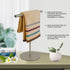 KURBAO Towel Rack T-Shape Hand Towel Stand for Bathroom, Kitchen or Vanity Towel Holder Stand, Towel Holder Standing SUS 304 Stainless Steel Height-Adjustable, Bath Hand Towel Bar Brushed Finished