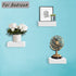 HAO ALWAYS DO BETTER Small Floating Shelf Wall Mounted Mini Hanging Display Shelves for Bathroom Livingroom Bedroom,Set of 5 White