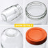 12oz/350ml Mason Jars, Woaiwo-q Glass Jars with Orange Lids for Honey, Jam, Jelly, Wedding Favors, Baby Foods, Shower Favors, DIY Projects (20 Pcs)