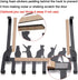 Wintek Over the Door Hook Hanger, Heavy Duty Organizer Rack for Towel, Hat,Hoodies,Coat , Cloth,Bag - 8 Hooks (Black)