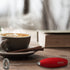 ellostar Milk Frother Handheld Electric Battery Operated Foam Maker For Coffee, Latte, Cappuccino, Frappe, Matcha, Hot Chocolate, Drink Mixer With Stainless Steel Whisk, Stand Included (Red)