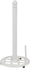 Home Basics Lattice Collection Cast Iron Paper Towel Holder (White)