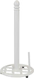 Home Basics Lattice Collection Cast Iron Paper Towel Holder (White)