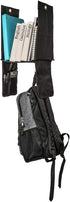 Hanging Locker Shelf Organizer with 2 Hooks and 4 Small Pockets