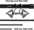 Curtain Rods for Windows 30 to 62 Inch, 1 Inch Black Curtain Rod Set, Stainless Steel Heavy Duty Drapery Rods with Adjustable Brackets for Room Divider, Bedroom, Living room, Kitchen, Bathroom, Black