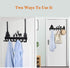 CuteHook Over The Door Hook Easy Installation Organizer Coat Hooks Wall Mounted Metal Towel Hook Rack Animal Deer Hanger for Bathrooms Door Hanging Dual Mounted Key Hooks 8-Hooks, Black