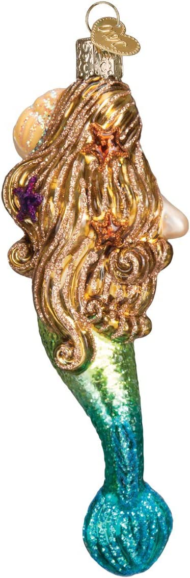 Old World Christmas Mermaid Sea and Water Animals Glass Blown Ornaments for Christmas Tree