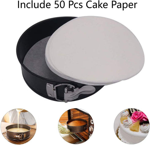 Steamer Basket, Egg Rack Holder, 7" Non-stick Springform Cake Pan, 50 Pcs Cake Paper for Instant Pot Accessories, Vegetable Food Steamer Rack. Fit Pot 5,6,8 qt Pressure