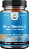 Plant Sterols Complex with Beta Sitosterol - 500mg Beta-Sitosterol Sterols and Stanols Supplement for Heart Health and Prostate Support - Heart and Prostate Health Supplement for Men - 30 Tablets