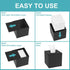 HIIMIEI Acrylic Tissue Box Cover 5.4x5.4x5.4'' Tissue Holder Napkin Dispenser for Home Office Restaurant-Black
