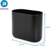 iDesign Cade Slim Bathroom Trash Can, for Bedroom, Kitchen, Office, Waste, Matte Black