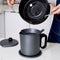 Bacon Grease Container-1.7L Oil Pot with Fine Mesh Strainer, Stainless Steel Grease Strainer, for Cooking Oil, Frying Oil (Gray)