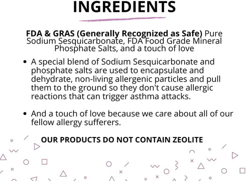 Allergy Asthma Clean Allergen Spray Mineral concentrate in a bottle. -JUST ADD WATER- 33.8oz (1 Bottle)