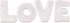 Kate Aspen Iridescent Love Ceramic Bud Set of 4 Vase, One Size, White