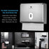 Commercial Toilet Tissue Dispenser, Paper Towel Dispenser, Wall-mounted Bathroom Tissue Dispenser Tissue Box Holder for Multifold Paper Towels, Silver