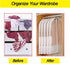 Hanging Garment Bags Cover 24''X48'' Lightweight Clear White Suit Protector Cover (Pack of 6) with Study Full Zipper for Suit Clothes Storage Closet (24''X48'', White)