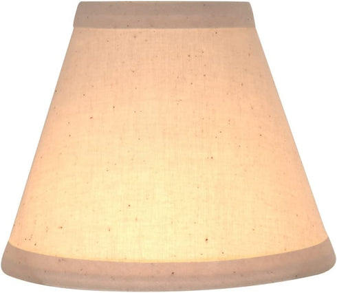 Aspen Creative White, 32118-2 Small Hardback Empire Shape Chandelier Clip-On Lamp Shade Set (2 Pack), Transitional Design, 6" Bottom Width (3" x 6" x 5")