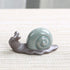 Amosfun 2Pcs Snail Figurine Ceramic- Miniature Snail Ornament - Miniature Cats Minifigures Unicorn Figurines Decor Figurine -Tea Table Ornament Mini Retro Creative -Decor Snail Figurine Ornament