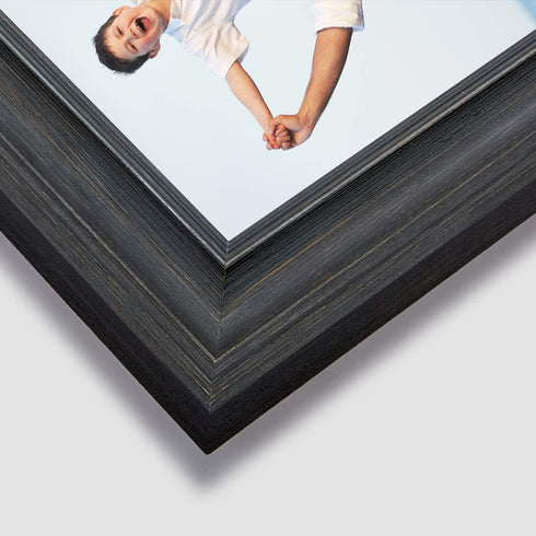 LaVie Home 4x6 Picture Frames (3 Pack, Assorted Colors) Rustic Wood Grain Photo Frame Set with High Definition Glass for Wall Mount & Table Top Display