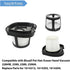 2284W Filter Compatible with Bissell Pet Hair Eraser Hand Vacuum 2284W, 2390, 2389, 2390A, Replace Parts for 1614212, 1614203, 1614204, Pack 4 Filter and 8 Foam Filter
