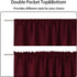 LUSHLEAF French Door Curtains, Thermal Insulated Drapes Rod Pocket Blackout Privacy Panel for Living Room Patio Glass Door Window with Tieback Set of 2 Panels, 54 x 40 inch, Burgundy