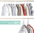 KLEVERISE 4 Pack Space Saving Hangers - 12 Slots Stainless Steel Clothes Hangers Magic Cascading Hangers - Clothing Closet Space Saving Storage Organizers