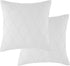 Longhui bedding Pure White Throw Pillow Covers 2-Pack 22 x 22 Inch Cushion Covers Sturdy and Discrete Zipper Opening Premium Quality Polyester - Decorative Pillow Covers for Couch Sofa Bed