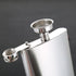 TOX TANEAXON 12 oz Classic Silver Pocket Whiskey Liquor Hip Flask with Funnel and Premium Box - Stainless Steel and Leak Proof