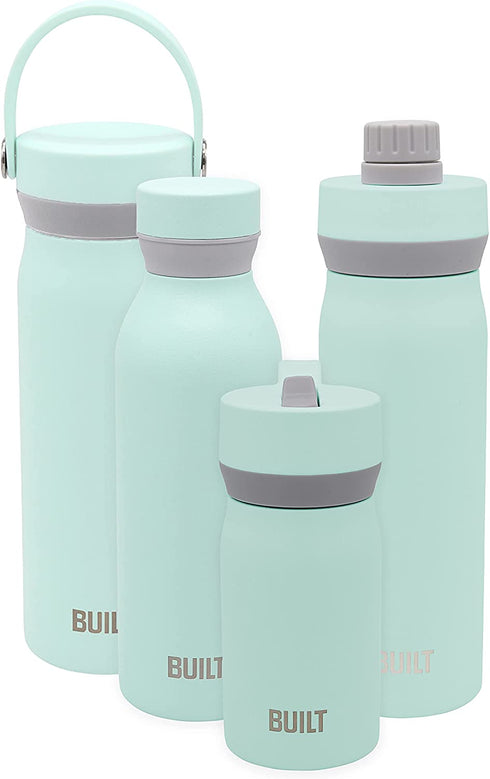 BUILT Cascade Water Bottle, 18 ounces, Mint