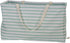 Household Essentials 2242 Krush Canvas Utility Tote | Reusable Grocery Shopping Laundry Carry Bag | Teal And White Stripes, 22" L X 11" W X 13" H,