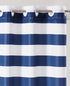 Hookless Cabana Stripe Shower Curtain with Peva Liner, 71 in x 74 in, Navy