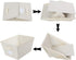 MAX Houser Fabric Cloth Storage Bins,Foldable Storage Cubes Organizer Baskets with Dual Handles for Home Bedroom Storage,Set of 6(Beige)