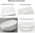 17-Inch Melamine Serving Tray/Platters Set of 2, White & Rectangular | 100% Melamine,Dishwasher Safe,BPA Free