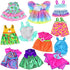 Ecore Fun Alive Doll Baby Doll Clothes and Accessories-10 Set 12 Inch Alive Lovely Baby Doll Clothes Dress Outfits and Accessories for Alive Doll Baby Doll- Best Gift for Kids