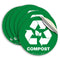 iSYFIX Compost Sticker for Trash Can Bins - 6 pack 5 inch – Premium Self-Adhesive Vinyl, Laminated for Weatherproof, UV Resistant, Perfect label stickers for containers, Ideal Sign for Kitchen, Office