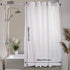 White Shower Curtain, 3D Hook Free Water Repellent PEVA Shower Curtain Liner Washable,72x74 inch