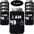 Veracco I AM 49+1 Middle Finger Years Can Coolie Holder 50th Birthday Gift Fifty and Fabulous Party Favors Decorations (Black, 6)