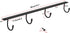 MOCOUM Under Cabinet Coffee Mug Holder, Metal Mug Cup Hook Iron Hanging Mug Rack Under Shelf Coffee Cup Holders Mug Organizer Rack for Mugs, Coffee Cups and Kitchen Utensils Display (Black, 3)
