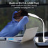 Desk Lamp with Wireless Charger, LED Desk lamp with USB Charging Port, 5 Lighting Modes 10 Brightness Levels, Sensitive Control Eye-Caring Office Lamp White