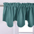 NICETOWN Kitchen Curtains Valances - Half Window Topper Treatment Scalloped Valances Tiers for Living Room/Bedroom/Bathroom/Office Decor, 52" W by 18" Long, Sea Teal, 2 Panels
