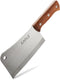 Meat Cleaver, Heavy Duty Butcher Bone Knife with Solid Wood Handle (Stainless Steel, 8 inch)