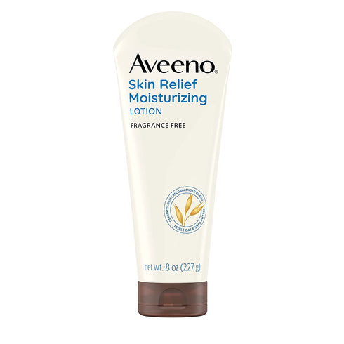Aveeno Skin Relief Moisturizing Lotion for Very Dry Skin with Soothing Triple Oat & Shea Butter Formula, Dimethicone Skin Protectant Helps Heal Itchy, Dry Skin, Fragrance-Free, 8 fl. oz