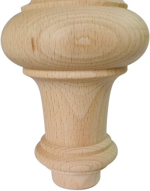 Btibpse 6" Wood Furniture Legs Unfinished Sofa Bun Feet for Cabinet, Chair, Loveseat, Ottoman, Dresser Foot Replacement Set of 4