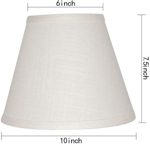 Tootoo Star Barrel White Small Lamp Shade for Table Floor Lamps Replacement, 6x10x7.5 Inch, Fabric Cloth, Spider Model (white)