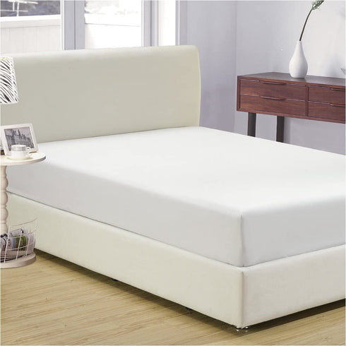 Mellanni Queen Fitted Sheet - Deep Pocket Cooling Sheets up to 16 inch - Hotel Luxury 1800 Bedding - Softest Sheets - Wrinkle, Fade, Stain Resistant - 1 Single Queen Fitted Sheet Only (Queen, White)