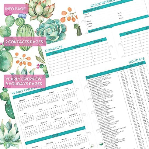 2023 Planner Refills - Planner Refills 2023, 2023 Weekly and Monthly Planner Refills, Jan 2023 - Dec 2023, 5-1/2" x 8-1/2", A5 Planner Inserts, Refill Paper, 6-Hole Punched, Monthly Tabs