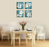 Flowers Wall Art Canvas Picture Bathroom Wall Decor White Blossom Blue Background Canvas Artwork Bedroom Living Room Wall Decor Contemporary Canvas Painting Office Home Decor 12" x 12" x 4 Pieces